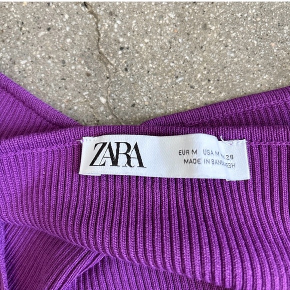 Purple Ribbed strappy tank - Picture 8 of 8